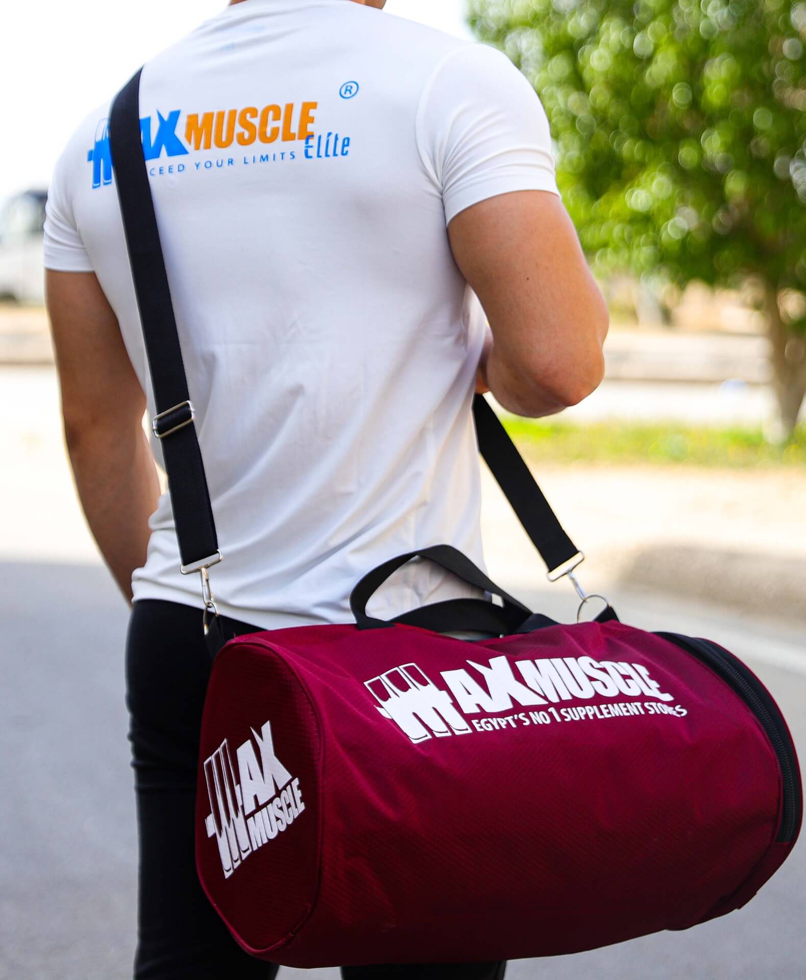 Max Muscle Bag With Shoes Compartment-Maroon