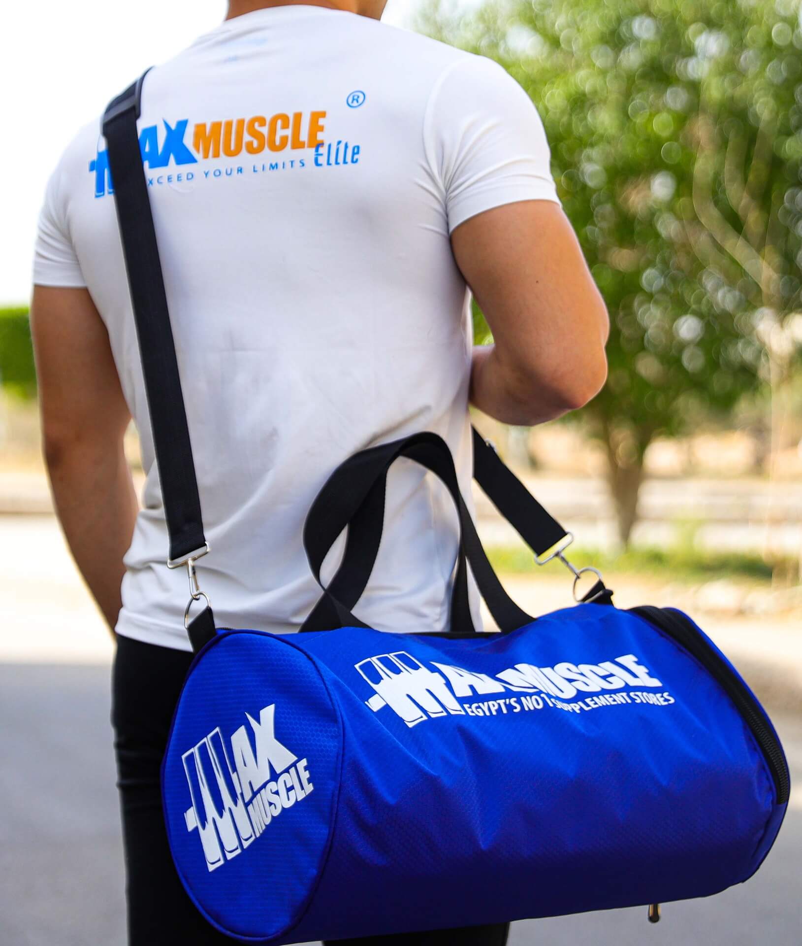 Max Muscle Bag With Shoes Compartment-Blue