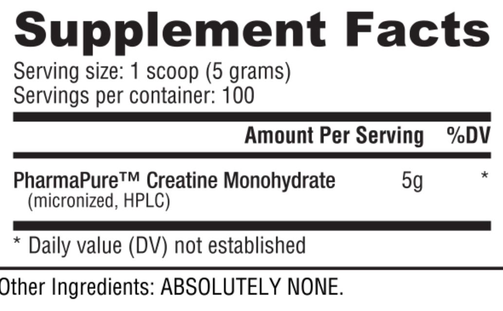 Nutra Bio Creatine Monohydrate Pure Grade Micronized-100Serv.-500G