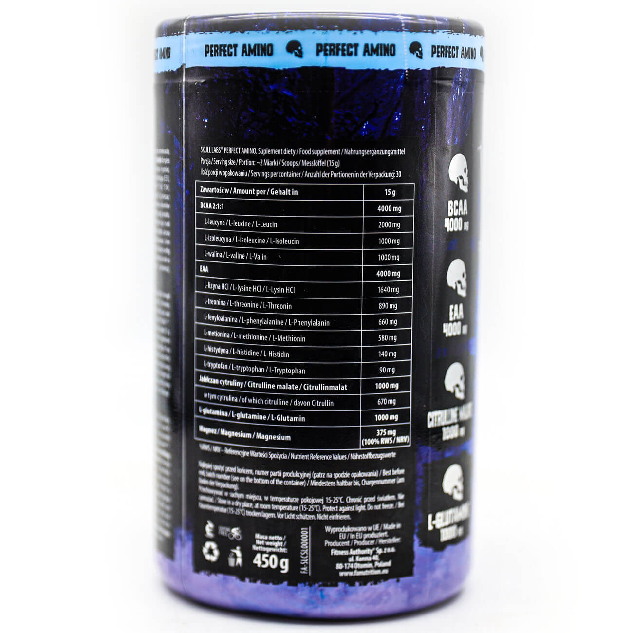 Skull Labs Perfect Amino-30Serv.-450G.-Mango-Lemon