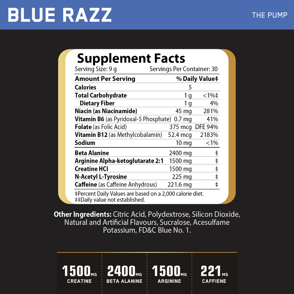 Challenger Nutrition The Pump Xtreme Pre-workout-30Serv.-270G.-Blue Razz