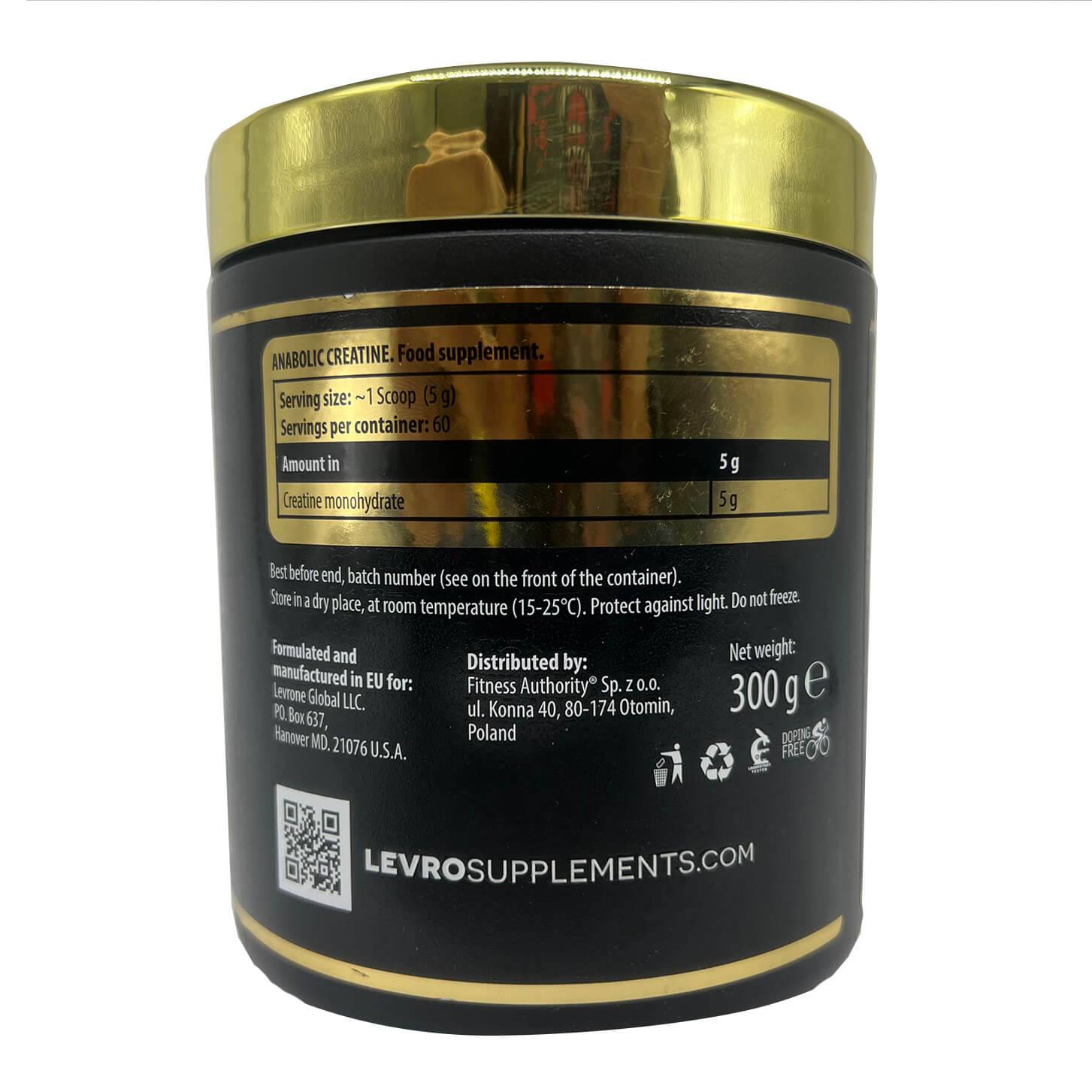 Kevin Levrone Anabolic Creatine-60Serv.-300G.-Unflavored