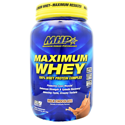 [666222009094] MHP Maximum Whey 100% Whey Protein Complex-917.5G.-25Serv.- Milk chocolate