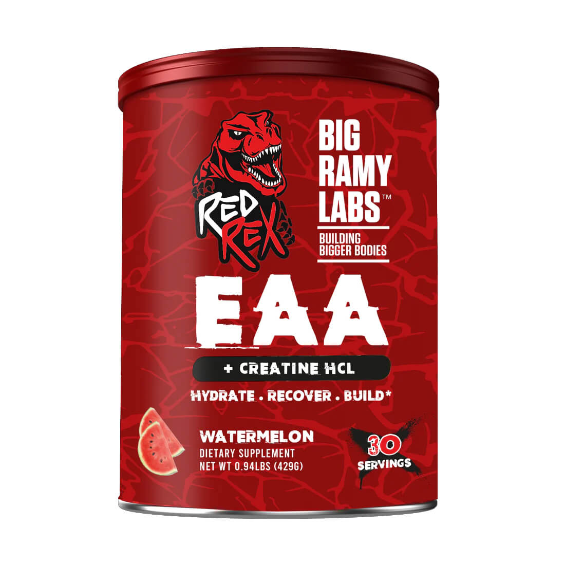 [6223007823333] Big Ramy Labs Red Rex EAA+Creatine HCL-30Serv.-429G.-Watermelon