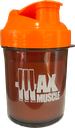 [17101] Max Muscle Shaker 500Ml-Black Orange