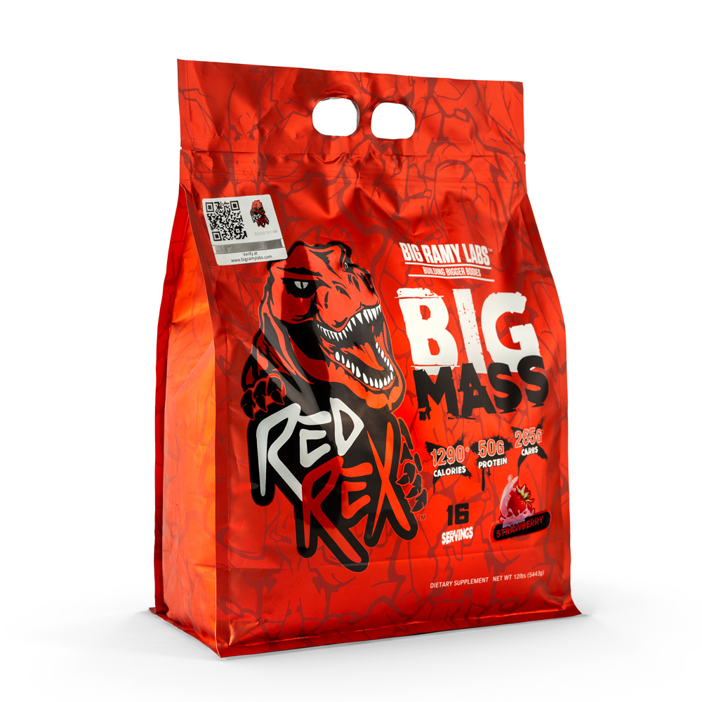 [6223007824378] Big Ramy Labs Red Rex Big Mass-16serv.-5443G.- Strawberry