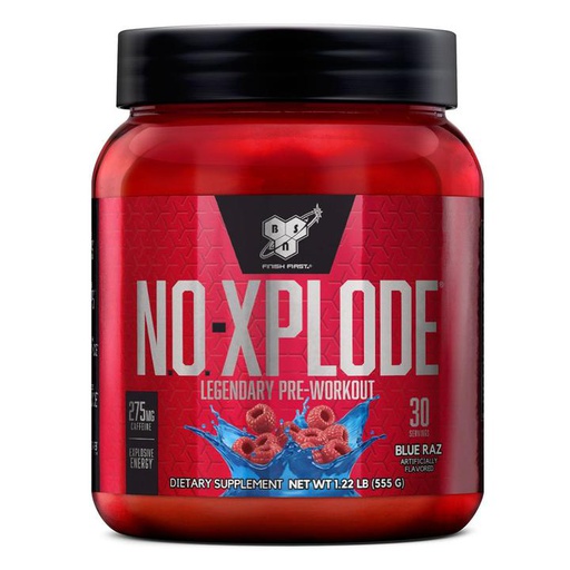 [834266001552] Bsn No-Xplode Legendary Pre-workout-30Serv.-555G-Blue Razz