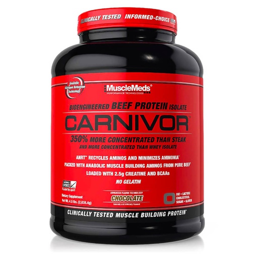 [891597002542] Musclemeds Bioengineered Beef Protein isolate Carnivor-56Serv.-2075G-Chocolate