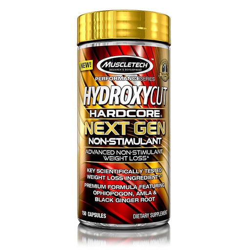 [631656606850] Muscletech HydroxyCut Hardcore Next Gen Non Stimulant-50Serv.-150Caps