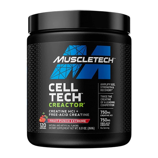 [631656708790] Muscletech Cell Tech Creactor-120Serv.-269G-Fruit Punch Extreme