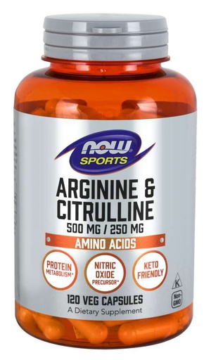 [733739000378] Now Sports Arginine&amp;Citrulline-120Serv.-120Tabs.