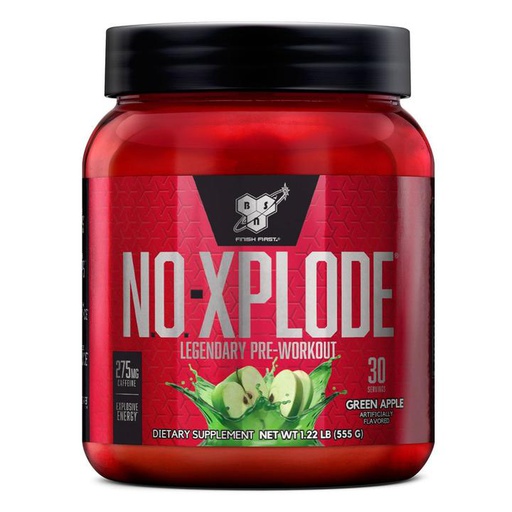 [834266002016] Bsn No-Xplode Legendary Pre-workout-30Serv.-555G-Green Apple