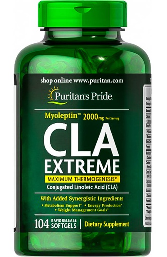 Puritan's Pride CLA Extreme 2000MG-52Serv.-104Soft Gels