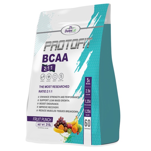 [6224008544104] Dulexlab Protofit BCAA-60Serv.-315G-Fruit Punch