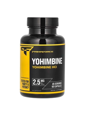 [811445020399] PrimaForce Yohimbine HCL 2.5 mg 45 Serv. 90 Caps