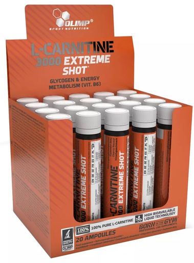 [5901330024504] Olimp Sport Nutrition L-Carnitine 3000MG Extreme Shot ampoule-1Serv-25Ml