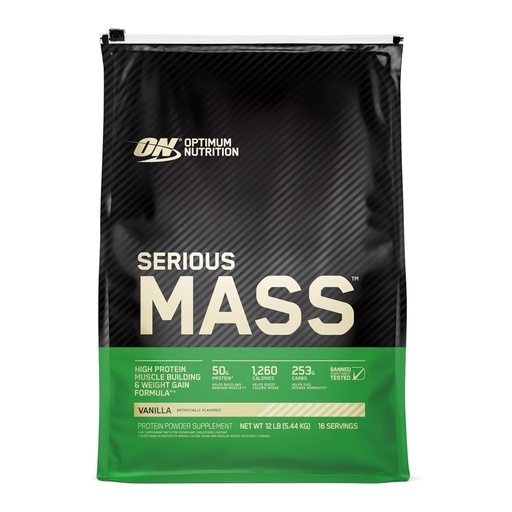 [748927023824] Optimum Nutrition Serious Mass-16Serv.-5.4KG-Vanilla