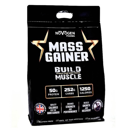 [6224009328031] Novogen Pharma mass gainer-16Serv.-5.4KG-Double Chocolate