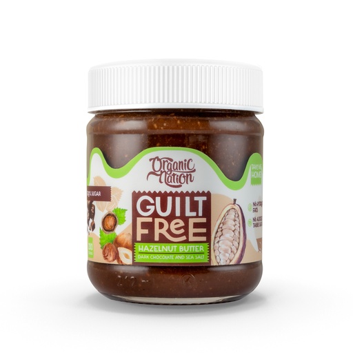 [6224009096671] Organic Nation Guilt Free Hazelnut Butter-200G-Dark Chocolate and Sea Salt