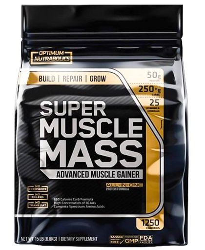 [151068] Optimum Nutrabolics Super muscle Mass-20Serv.-6.8Kg-Banana