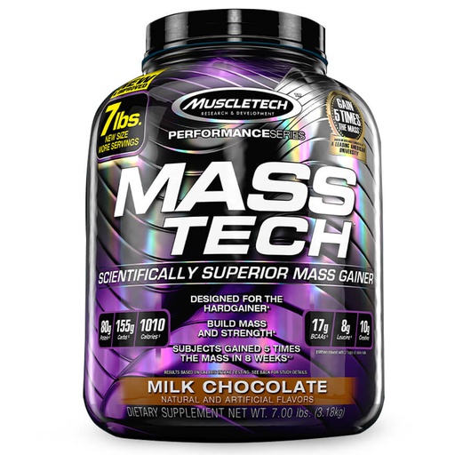 [631656703153] Muscletech Mass Tech-14Serv.-3.18KG-Milk Chocolate