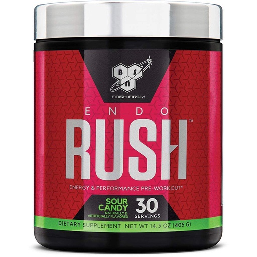 [834266007660] BSN Endo Rush  pre-workout-30Serv.-405G-Sour candy