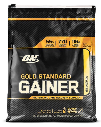 [748927055146] Optimum Nutrition Gold Standard Gainer-23srev.-4.67KG- Vanilla Ice Cream