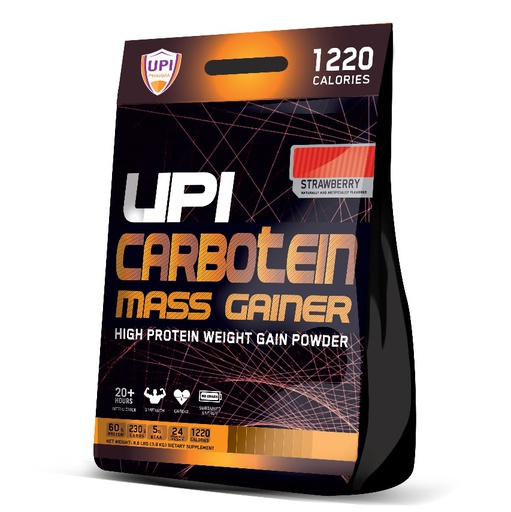 [6224009174546] Upi Carbotein Mass Gainer-26Serv.-3.9KG-Strawberry