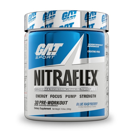 [859613647085] Gat Sport Nitraflex Pre-workout-30Serv.-300G-Blue Raspberry