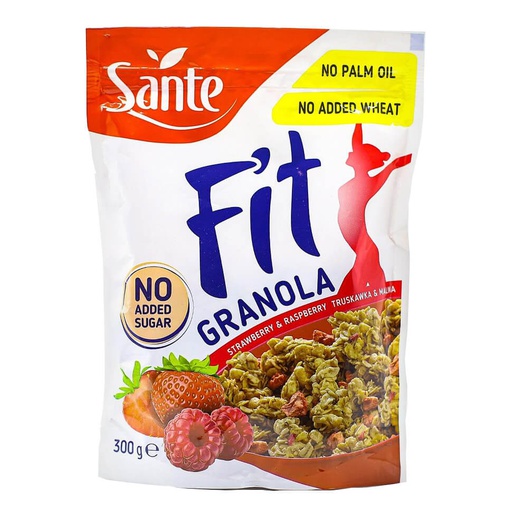 [5900617037213] Sante Fit Granola-300G-Strawberry&amp;Raspberry