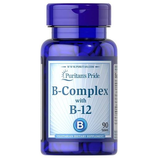 [074312101908] Puritan’s Pride B-Complex B-12-90Serv.-90Tabs.