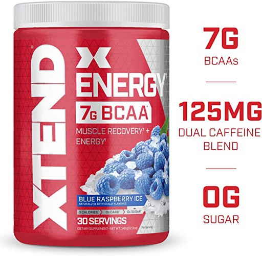 [842595107500] Scivation XTEND Energy BCAA-30Serv.-348G-Blue Raspberry Ice