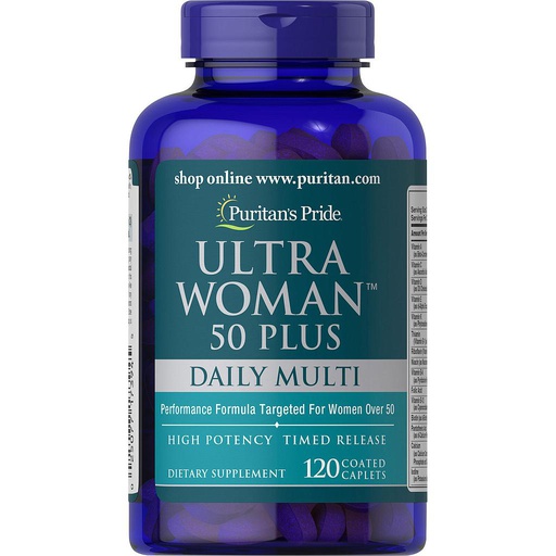 [025077173945] Puritan's pride Ultra Woman 50 Plus-60Serv.-120Caplets