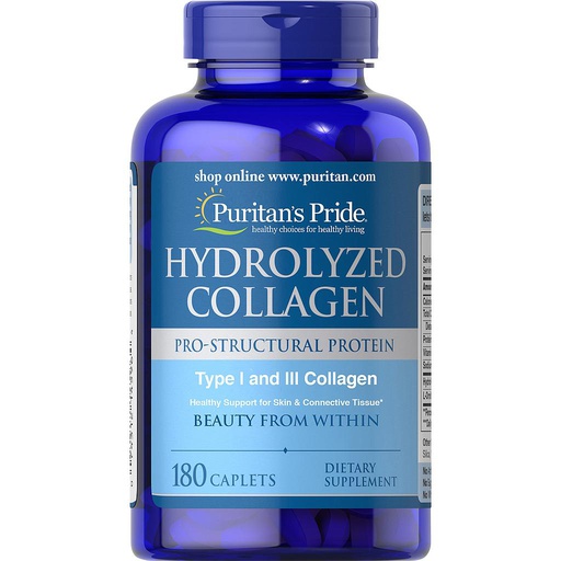 [074312145964] Puritan’s pride Hydrolyzed Collagen-45Serv.-180Caplets