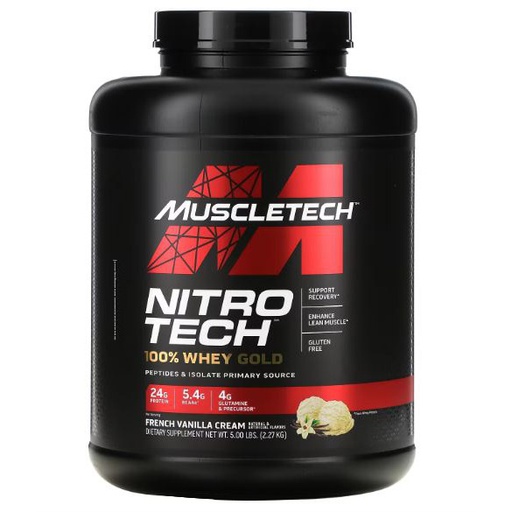 [631656710519] Muscletech Nitrotech 100% Whey Gold-69Serv.-2.27KG-French Vanilla Cream