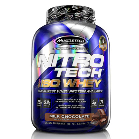 [631656713626] Muscletech Nitrotech 100% Iso Whey-77Serv.- 2.28KG-Milk Chocolate