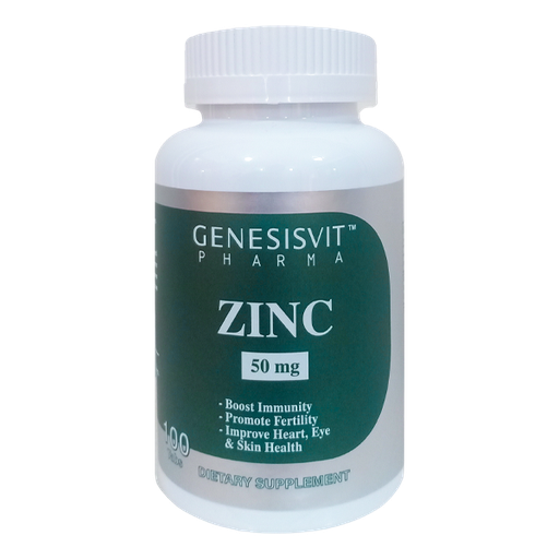 [793588767174] Genesisvit Pharma Zinc 50mg-100Serv.-100Tabs.