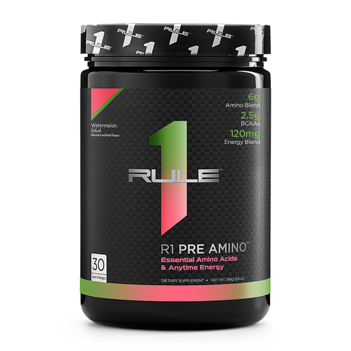 [858925004456] Rule One Pre Amino-30Serv.-249G-Watermelon Splash