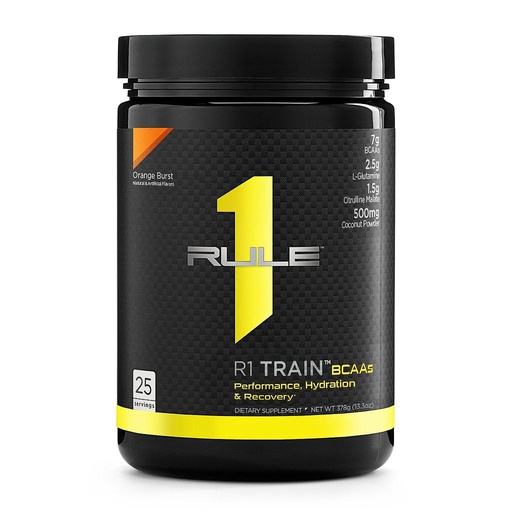 [837234107560] Rule One Train BCAAs-25Serv.-378G-Orange Burst