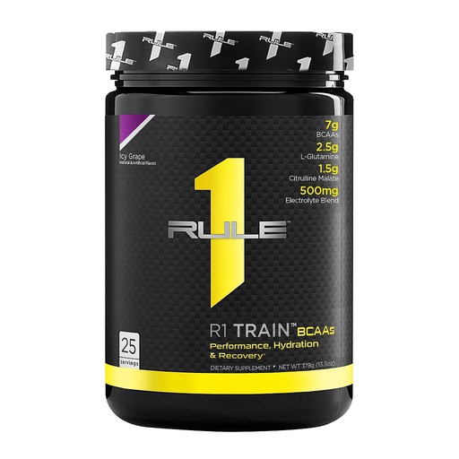 [837234107607] Rule One Train BCAAs-25Serv.-378G-Icy Grape