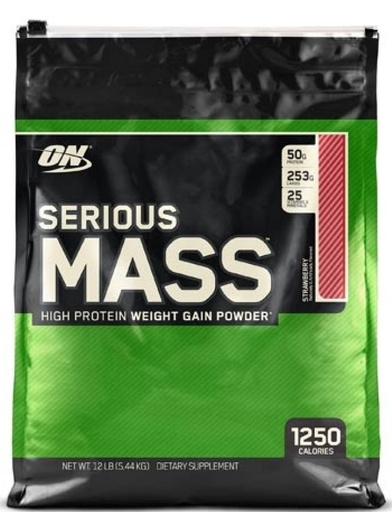 [748927023817] Optimum Nutrition Serious Mass-16Serv.-5.4KG-Strawberry