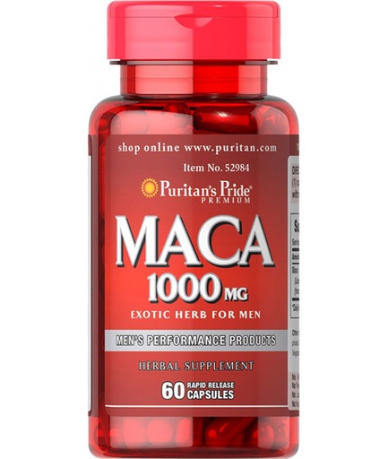 [025077529841] Puritan's Pride Maca 1000mg-60Serv.-60Rapid Release Caps.