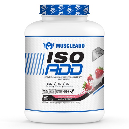 [6224009363537] Muscle Add Iso Add-60Serv.-2160G.-Strawberry Milkshake