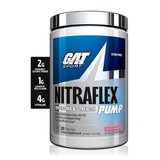 [816170022793] Gat Sport Nitraflex Pump-20Serv.-290G-Pink Lemonade