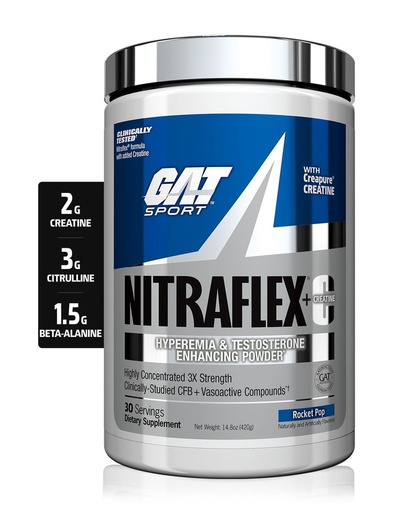 [816170022250] Gat Sport Nitraflex+Creatine-30Serv.-420G-Rocket Pop