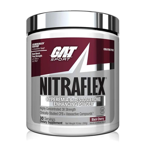 [859613647009] Gat Sport Nitraflex-30Serv.-300G-Black Cherry