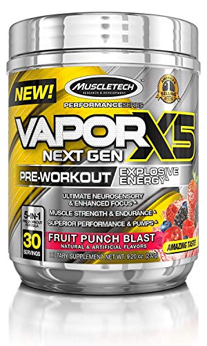 Muscletech Vapor X5 Next Gen 30Serv. 232G Fruit Punch Blast Maxmuscle Elite