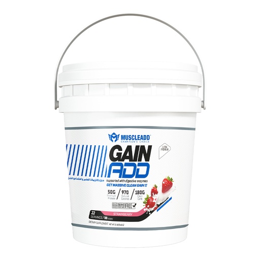 [6224009363605] Muscle Add Gain Add-22Serv.-5.44KG-Strawberry