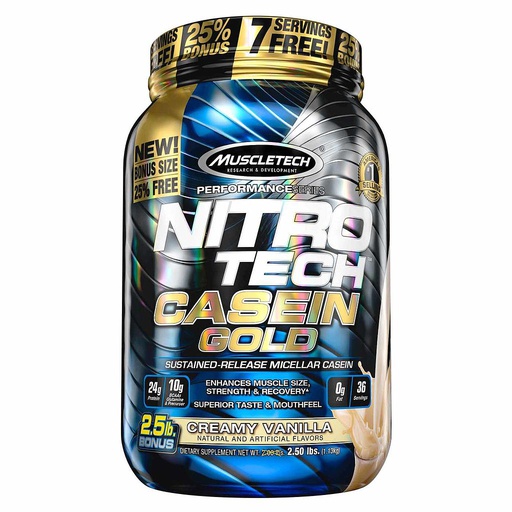 [631656711493] Muscletech Nitrotech Casein Gold-36Serv.-1.13KG-Creamy Vanilla