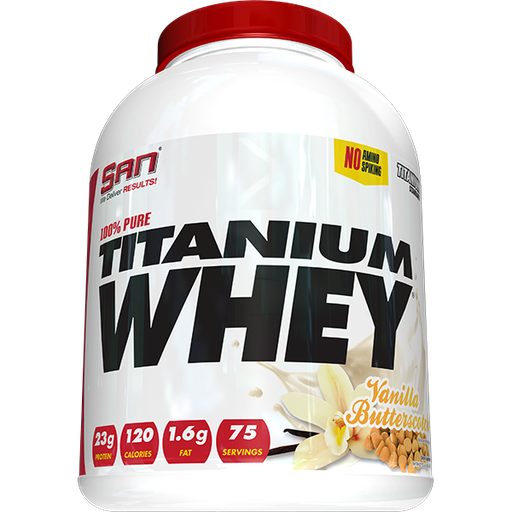 [672898415459] San Titanium Whey-75Serv.-2268G-Vanilla Butter scotch